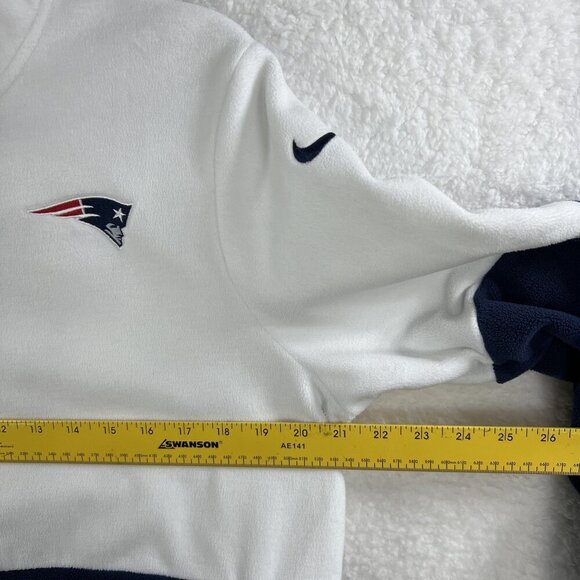NFL Team Apparel Nike Dri-Fit New England Patriots Men M Sherpa Fleece 1/4 Zip - Picture 8 of 14